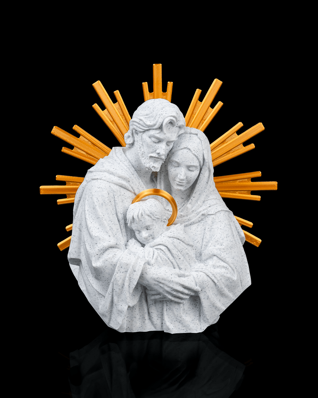 Escultura Sagrada da Sagrada Família para uma casa cheia de fé