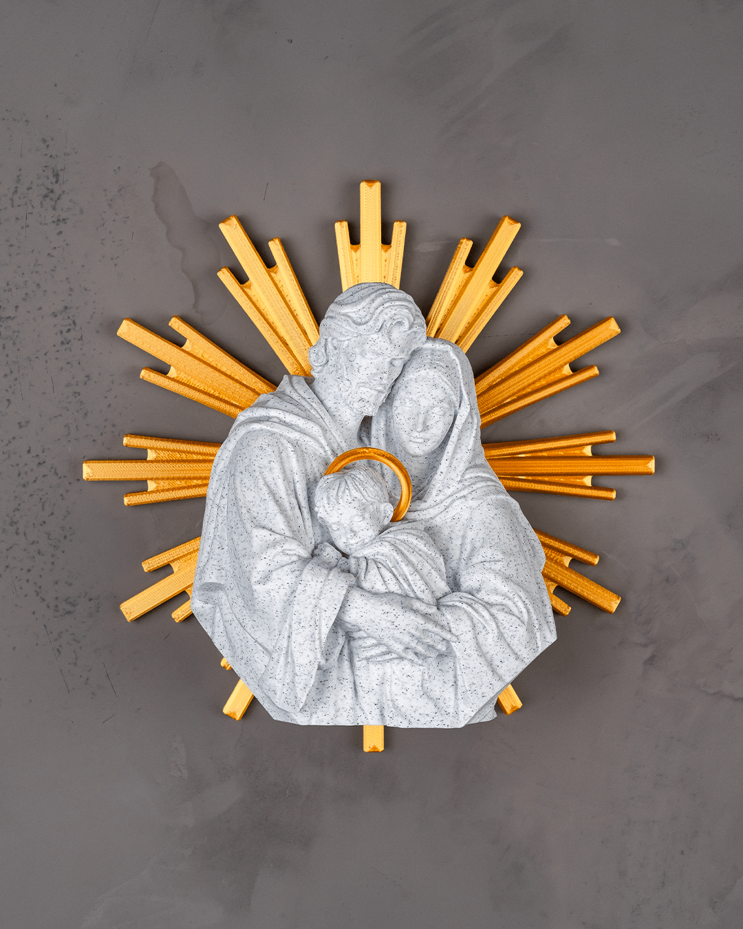 Escultura Sagrada da Sagrada Família para uma casa cheia de fé
